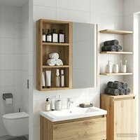 Badkamerwandkast Artisanaal eiken 30 x 10 x 60,5 cm 4
