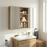 Badkamerwandkast Artisanaal eiken 30 x 10 x 60,5 cm 5