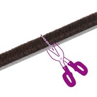 Zelfklevende deurborstel 5 m PP Bruin 7
