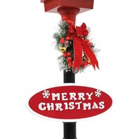 Straatlantaarn met kerstman LED 180 cm 6