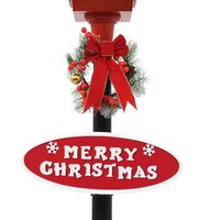Straatlantaarn met kerstman LED 180 cm 7