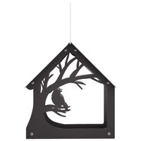 Hangend vogelvoederhuisje Staal Zwart 3