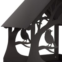 Hangend vogelvoederhuisje Staal Zwart 5