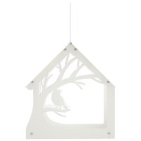 Hangend vogelvoederhuisje Staal Wit 3