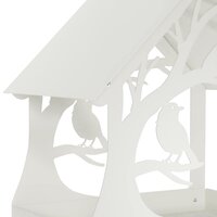 Hangend vogelvoederhuisje Staal Wit 5