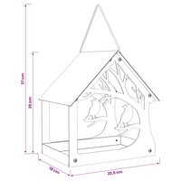 Hangend vogelvoederhuisje Staal Antraciet 6