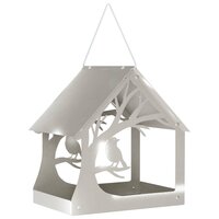 Hangend vogelvoederhuisje Roestvrij staal zilver 2