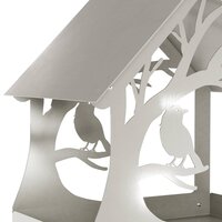 Hangend vogelvoederhuisje Roestvrij staal zilver 5