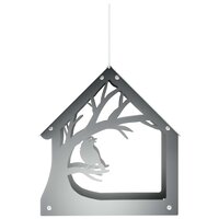 Hangend vogelvoederhuisje Gegalvaniseerd staal zilver 3