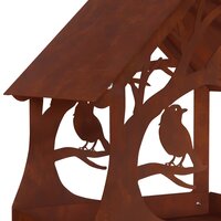 Hangend vogelvoederhuisje weervast staal Roestkleurig 6