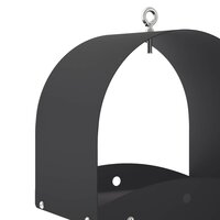Hangend vogelvoederhuisje Staal Zwart 5