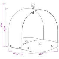Hangend vogelvoederhuisje Staal Wit 6