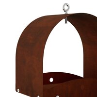 Hangend vogelvoederhuisje weervast staal Roestkleurig 6