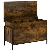 Opbergbox Gerookt eiken 80 x 40 x 49,5 cm Bewerkt hout 3