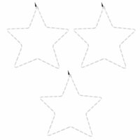Kerstfiguren sterren met 48 LED&amp;apos;s 3 st 56 cm warmwit 5