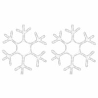 Kerstfiguur sneeuwvlok met LED&amp;apos;s 2 st 38x37 cm warmwit 5
