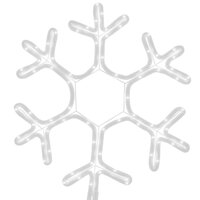 Kerstfiguur sneeuwvlok met LED&amp;apos;s 2 st 38x37 cm warmwit 6