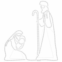 Kerstfiguren Jozef en Maria met 264 LED&amp;apos;s 40x55 en 38x100 cm 5