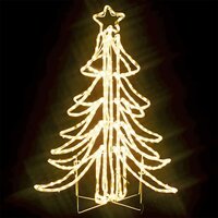 Kerstfiguur kerstboom met warmwitte LED&amp;apos;s 87x87x93 cm 3