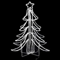 Kerstfiguur kerstboom met warmwitte LED&amp;apos;s 87x87x93 cm 4