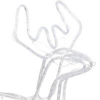 Kerstfiguur rendier koudwit 76x42x87 cm 6