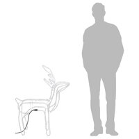 Kerstfiguur rendier koudwit 76x42x87 cm 7