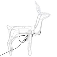 Kerstfiguur rendier met bewegende kop koudwit 76x42x87 cm 6