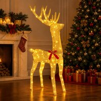 3D Kerst Rendier LOVIISA 140 LED&amp;apos;s Warmwit 70 x 26 x 128 cm 3
