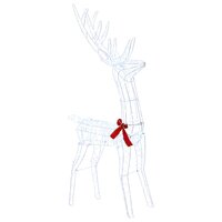 3D Kerst Rendier LOVIISA 300 LED&amp;apos;s Koel wit 70 x 26 x 128 cm 2
