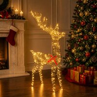 3D Kerst Rendier LOVIISA 300 LED&amp;apos;s Warmwit 70 x 26 x 128 cm 3