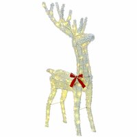 3D Kerst Rendier LOVIISA 140 LED&amp;apos;s Warmwit 70 x 26 x 128 cm 2