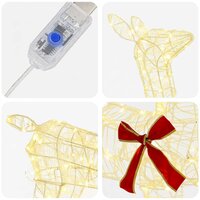 3D Kerst Rendier LOVIISA 110 LED&amp;apos;s Warmwit 70 x 26 x 100 cm 5