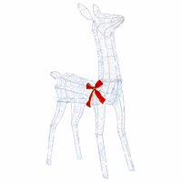 3D Kerst Rendier LOVIISA 110 LED&amp;apos;s Koel wit 70 x 26 x 100 cm 2