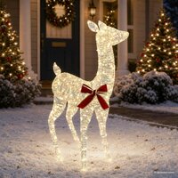 3D Kerst Rendier LOVIISA 110 LED&amp;apos;s Warmwit 70 x 26 x 100 cm 3