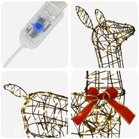 3D Kerst Rendier LOVIISA 285 LED&amp;apos;s Warmwit 70 x 26 x 100 cm 5