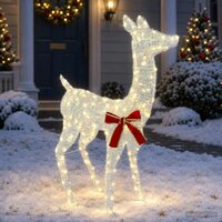 3D Kerst Rendier LOVIISA 110 LED&amp;apos;s Warmwit 70 x 26 x 100 cm 3