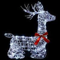 3D Kerst Rendier LOVIISA 140 LED&amp;apos;s Koel wit 55 x 22 x 63 cm 4