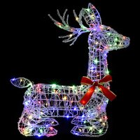 3D Kerst Rendier LOVIISA 140 LED&amp;apos;s Meerkleurig 55 x 22 x 63 cm 4