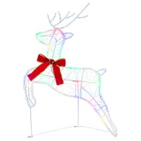 Kerst Rendier 2 st 40 LED&amp;apos;s Meerkleurig 43 x 19 x 65 cm 5