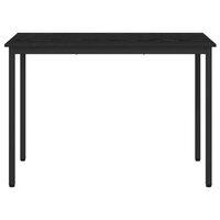Eettafels 110 x 55 x 75 cm Bewerkt hout Zwart eiken Rechthoekig 5