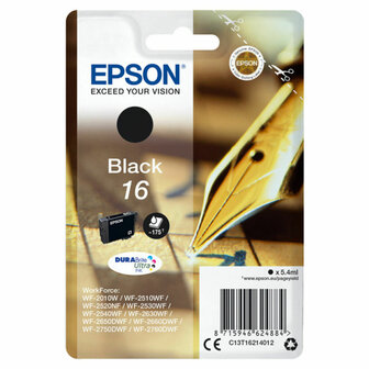 Compatibele inktcartridge Epson C13T16214012 Zwart 1