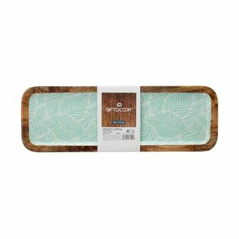 Tafeldecoratie Wit Bruin Groen Blad van een plant 45 x 15 cm (6 Stuks) 3