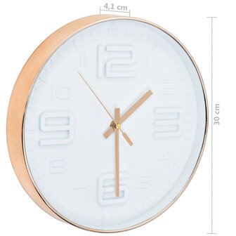 Wandklok koper-look 30 cm 6