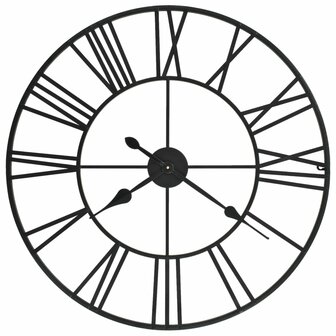 Wandklok vintage-stijl met quartz-mechanisme XXL 80 cm metaal  1