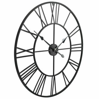 Wandklok vintage-stijl met quartz-mechanisme XXL 80 cm metaal  3