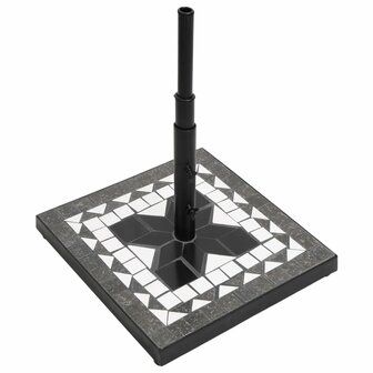 Parasolvoet vierkant 12 kg zwart en wit 3