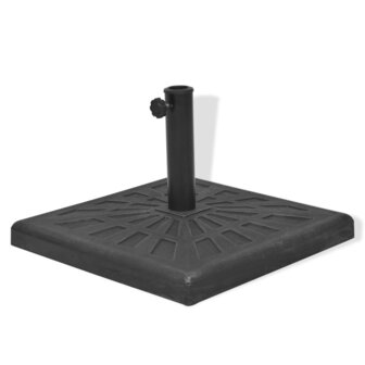 Parasolvoet vierkant 19 kg hars zwart 4