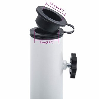 Parasolvoet 12 kg 48 cm gietijzer wit 8