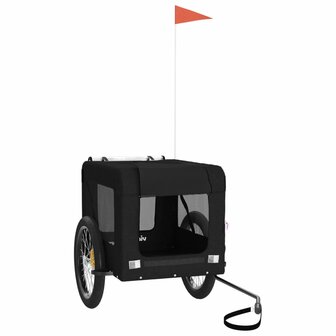 Hondenfietstrailer oxford stof en ijzer zwart 3