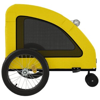 Hondenfietstrailer oxford stof en ijzer geel 7